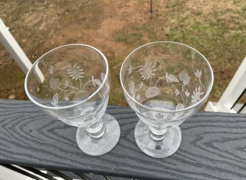 2 Waterford Crystal Great Room CHAMOMILE Glass Water Goblets - Picture 2 of 3