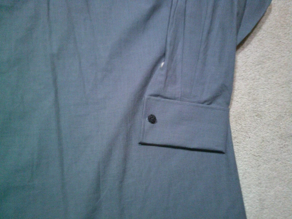 Christian Dior French Cuff Dress Shirt Mens 17 32-32 Blue Designer - Image 4 of 4