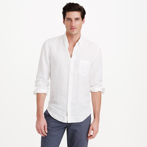White Linen Shirts Men Linen Shirt Tailor Made,Custom Mens White Linen