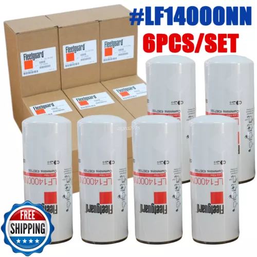 6X Pack Fleetguard LF14000NN Oil Filter Cummins ISX 4367100 NEW GENUINE