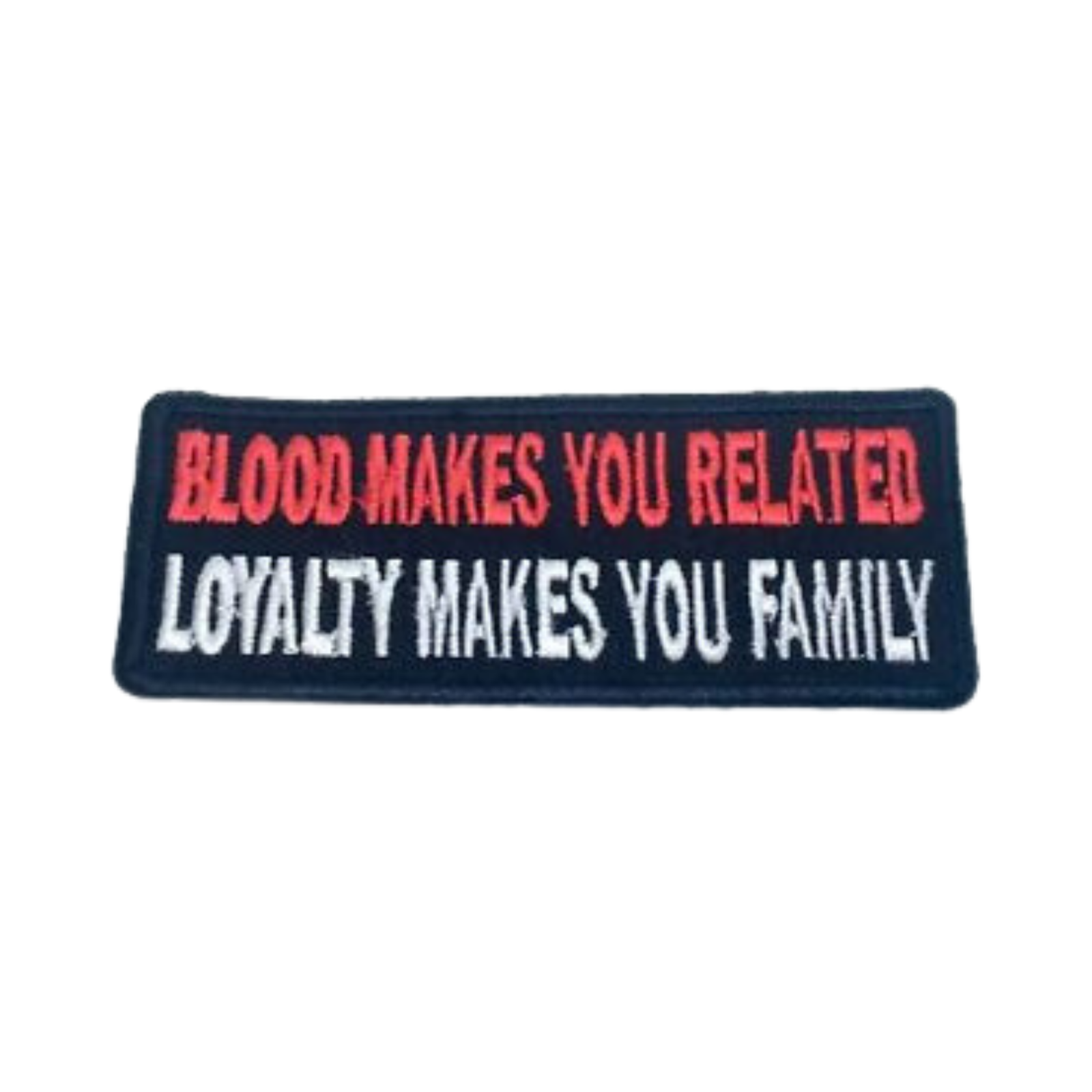 Blood Makes You Related Biker Patch - Iron On or Sew On for Jackets & Clothes