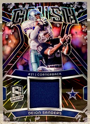 JERSEY NUMBER MATCH! 2024 Spectra Crush Patch Deion Sanders 21/75! COWBOYS!