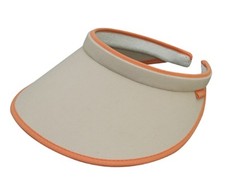 Cotton Clip-On Visor Khaki Orange