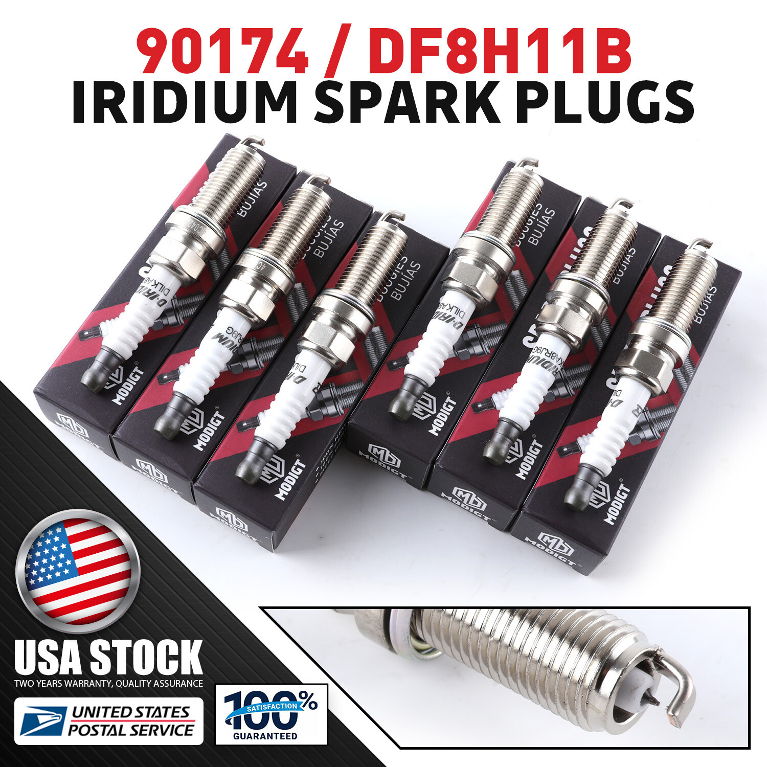 6PCS Double Iridium Spark Plugs Fit NGK DF8H11B For Infiniti G37 FX37 M37 370Z