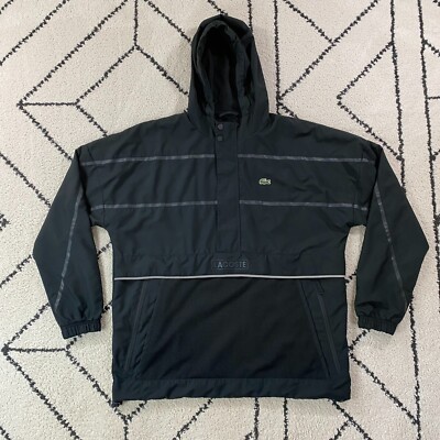 Lacoste Veste de Sport Homme Grand Manteau Coupe-Vent Noir Pull à