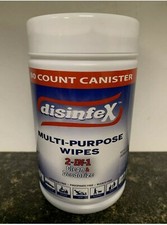 DisinfeX Multi Purpose Wipes 80ct. Per Canister 24 Canisters 1,920 Wipes Total