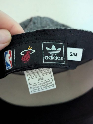adidas miami heat fitted hat flex fit size small/medium - Picture 5 of 9