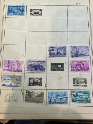 切手コレクション　アメリカ歴史 American Stamps Vintage USA-YS1957__40348.1738114735.