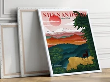 Shenandoah Virginia 40x50cm Stretched Travel Canvas Wall Art Print