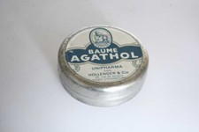 Alte Blechdose Baume Agathol Unipharma Sarl Hollender & Cie Strasbourg