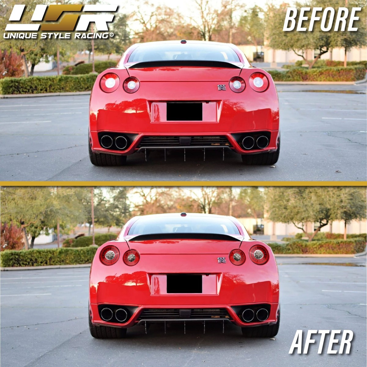 True OE Facelift Style Red LED Ring Tail Lights For 09-22 Nissan