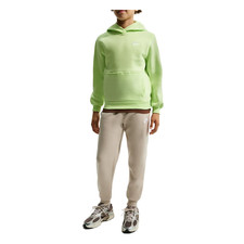 Nike Sportswear Club Fleece Big Kids' Pullover Hoodie Light Liquid Lime/White 