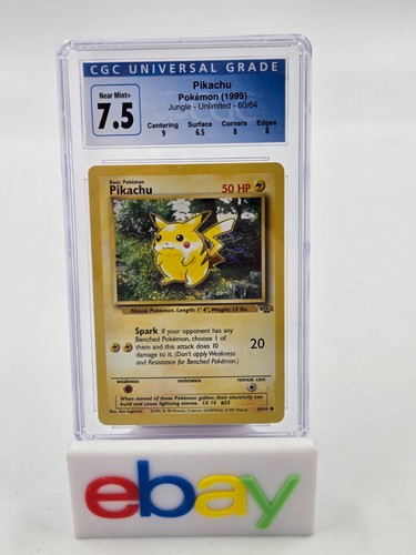 Pikachu (Unlimited) graded CGC 7.5 for sale on eBay
