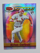 2021 Topps Finest Flashbacks Dylan Carson RC #21 Prism Refractor /35  Cardinals