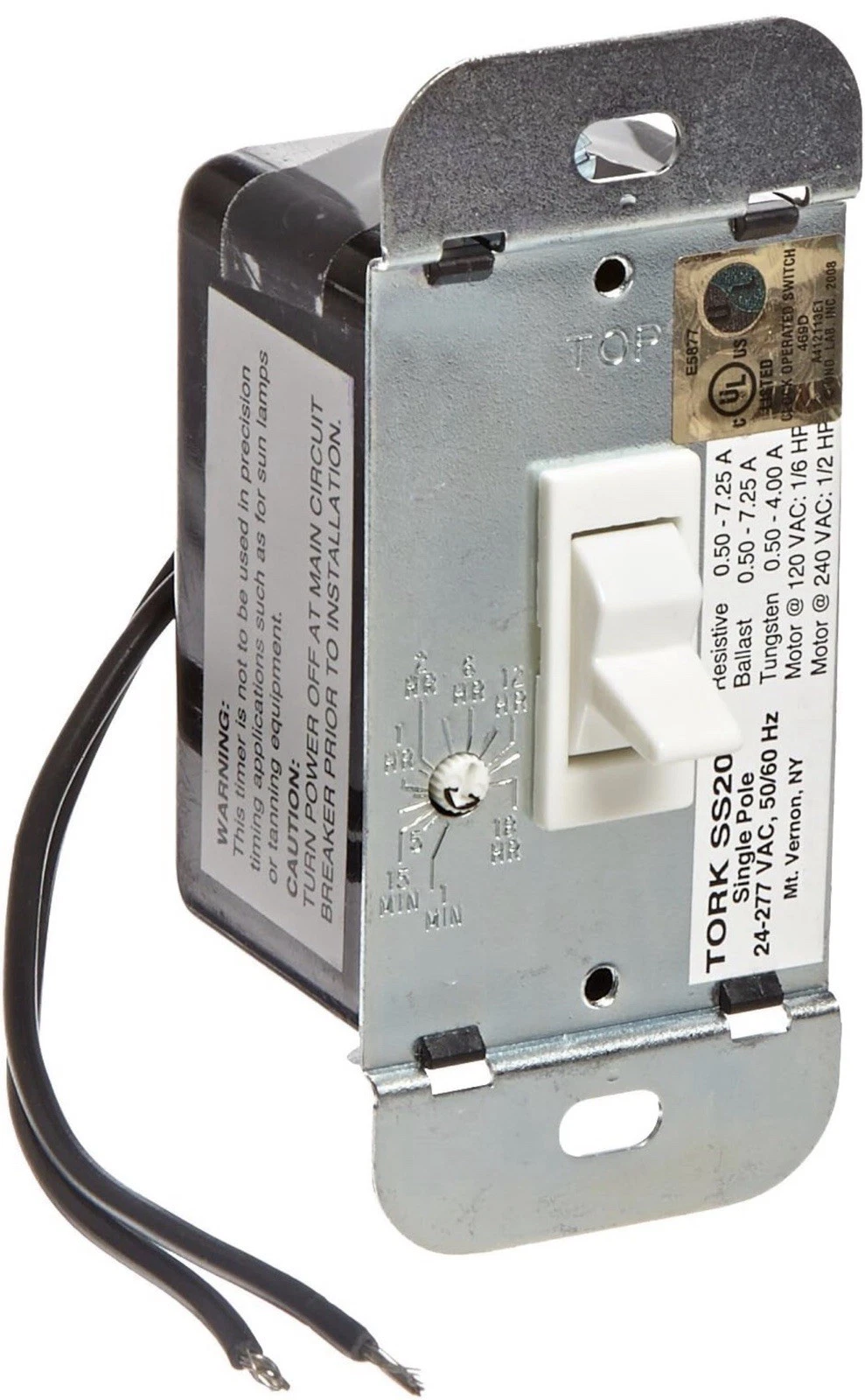 TORK SS20 Countdown Timer 1 Hour White, 24/277V AC SS Series Solid State