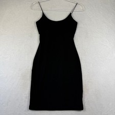 Alice + Olivia AIR Black Spaghetti Strap Bodycon Mini Dress CA705301514 Size XXS