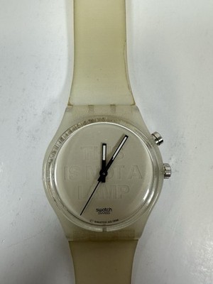 Swatch This Is Not A Lamp Watch GW900 Light Up Face Glowing Hands 1996