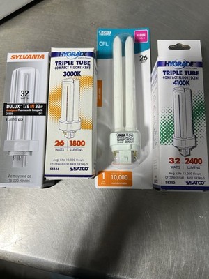 38 Various Brand 4-Pin Compact Fluorescent Bulbs