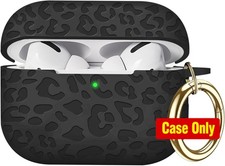 Case Compatible with AirPods Pro 3 Generation 2025 Cover with Keychain, Black