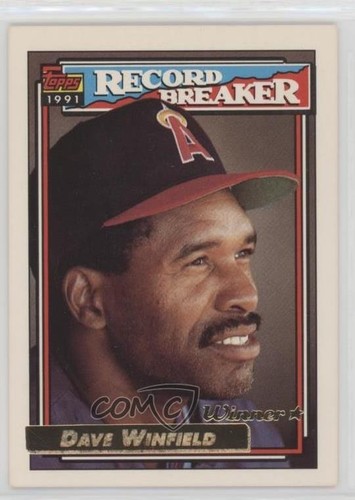 1992 Topps Record Breaker Gold Winner Dave Winfield (kleines Logo auf Rückseite) #5 HOF