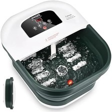 Foot Spa with Heat and Massage and Jets, Collapsible Foot Bath with Bubbles, ...