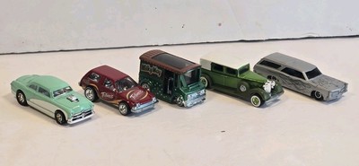 Lot of 5 Hot Wheels Real Riders.  Pacer, Packard, GTO Wagon, Bread Box