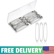 - Extra Large Safety Pins, 4 Inch, 50 Pack, Silver  Nickel Plated Stainless Ste