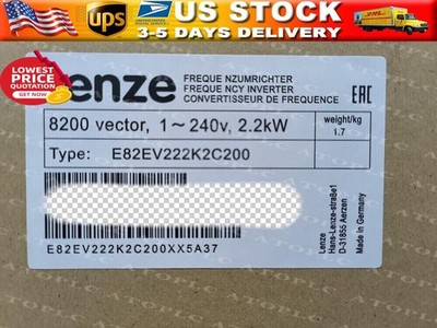 E82EV222K2C200 NEW LENZE E82EV222_2C200 Inverter 8200 vector 2.2kW E82EV2222C200
