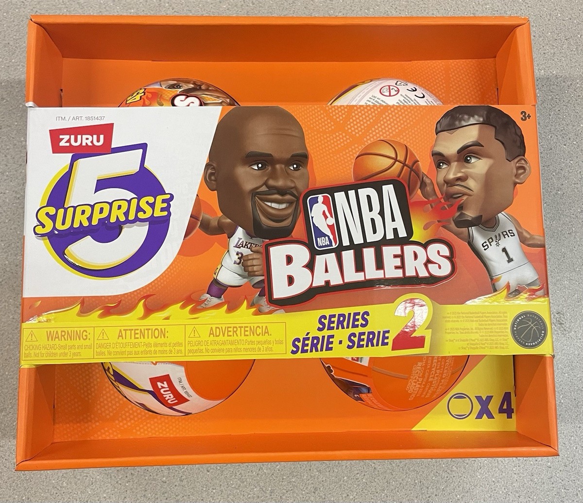 NEW Zuru NBA Ballers Series 2 5 Surprise 4 Pack Basketball