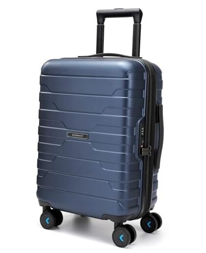 Carry On Luggage 22x14x9 Airline Approved with TSA Lock,20 Inch Dark Blue