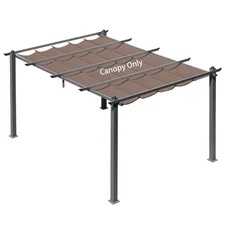  Replacement Adjustable Canopy, Retractable Shade for Pergola, UV Resistant 