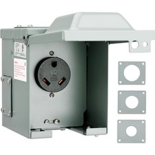 30 Amp 125 Volt RV/EV Power Outlet Box, NEMA TT-30R Receptacle  Enclosed Loc...