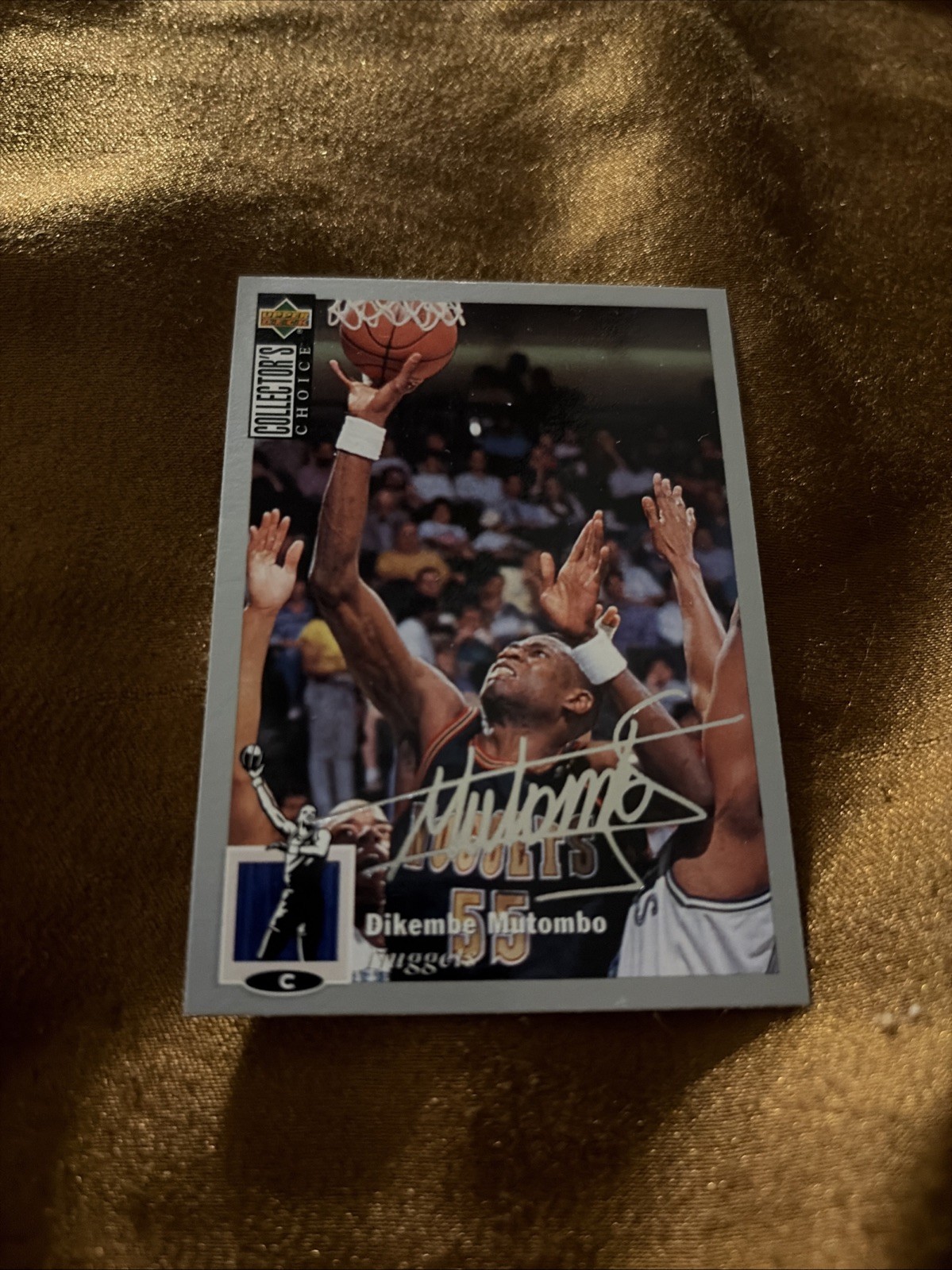1994 Collector's Choice Dikembe Mutombo Silver Signature #55 Denver Nuggets