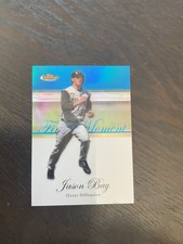 2007 Finest Jason Bay Rookie Finest Moments Blue Refractor #65/299 #RFM-JB Card. rookie card picture