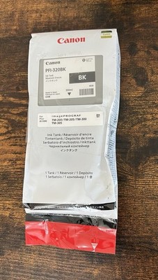 GENUINE Canon PFI-320BK 300ml High-Yield Black Ink Cartridge