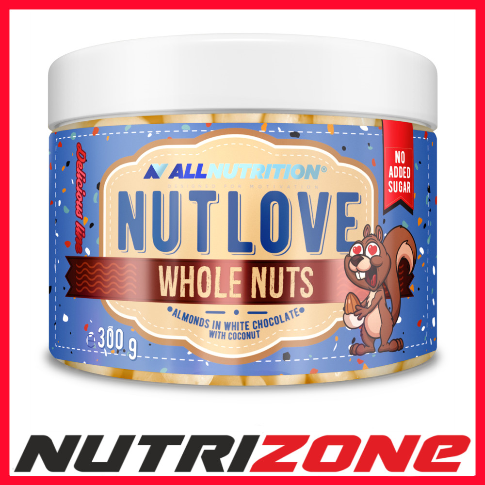 Allnutrition Nutlove Whole Nuts, Almonds in White Chocolate & Coconut 300 grams