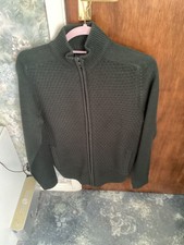 FUNNEL NECK GREEN ZIP UP PATTERNED JACKET FROM MATALAN - BRAND NEW MENS