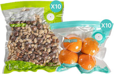 Vacuum Sealer Bags for Food, 20 PCS Reusable Sous Vide Bags BPA Free, Vacuum Zip