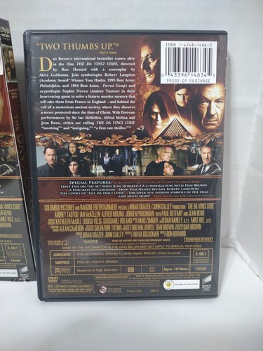 The DaVinci Code DVD 2-disc Special Edition Gift Set w/Cryptex Replica & Journal - Foto 17 di 21