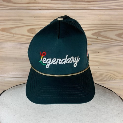 #ad Staunch Snapback Hat Mens OSFM Green Legendary Golf Rope Perforated Cap Hat $29.97