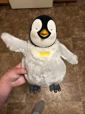 Happy Feet Movie Mumble 10" Plush Interactive Dancing Penguin Thinkway Toys Rare