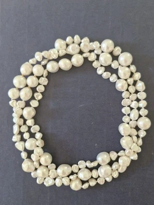 Keshi und Ming Perlen Kette  AAA  125  CM  Teilbar In 2 Ketten - Bild 1 von 4