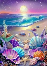 Sunrise Beach Shell Diamond Painting Kits for Adults, 5D Diamond Art Kits for...