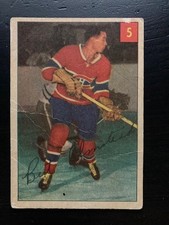 1954-55 Parkhurst Bert Olmstead #5 Lucky premium card HOF Montreal Canadiens