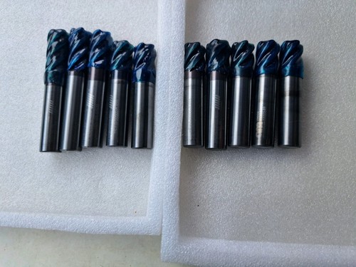Carbide 1/2 Diameter 5 Flute Endmills 10 PCs CnC Sharpened & Coated  2.3LBs LotA - Picture 9 of 10