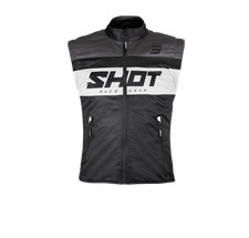 GILET GIACCA SHOT BODYWARMER LITE BLACK WHITE ENDURO NERO BIANCO CROSS MX