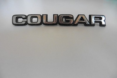 US FORD COUGAR AUTO CAR STECK SCHRIFTZUG EMBLEM BADGE SILBER LOGO MODEL DEKO USA