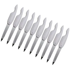 10 Pcs Portable Folding Double Side Manicure Buffer ABS Material