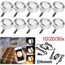 Smart LED Deck Lights Low Voltage Outdoor CCT Dimmable Waterproof Garden Yard US