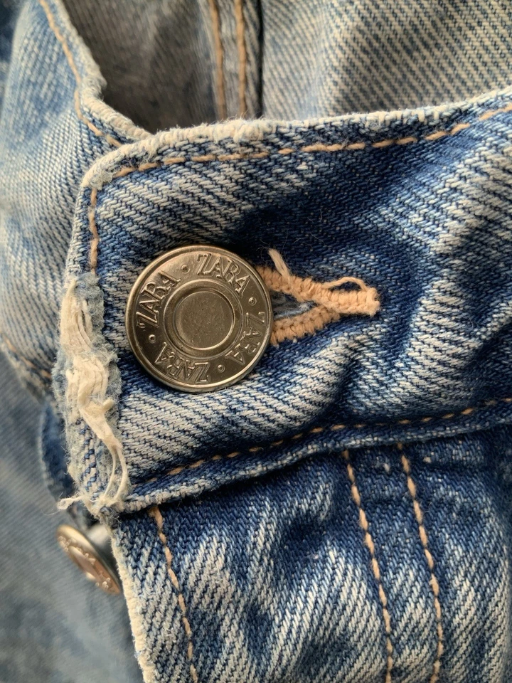 Zara Blue Denim Jeans 1 Pair Mums Cut 1 Pair Boyfriend Cut Both Size 12 - Image 4 of 4